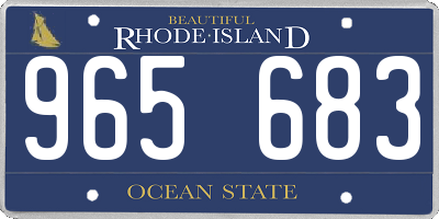 RI license plate 965683