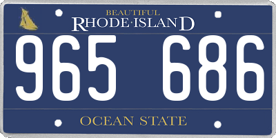 RI license plate 965686