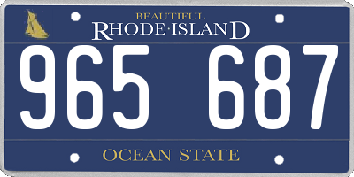 RI license plate 965687