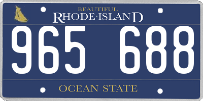 RI license plate 965688