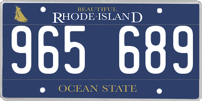 RI license plate 965689