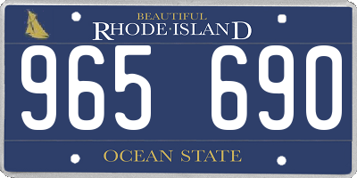 RI license plate 965690