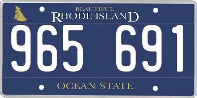 RI license plate 965691