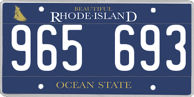 RI license plate 965693
