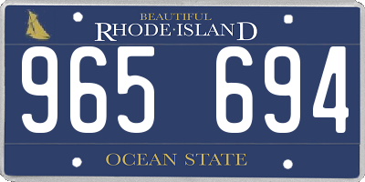 RI license plate 965694