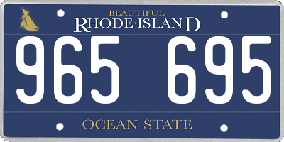 RI license plate 965695