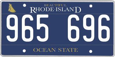 RI license plate 965696