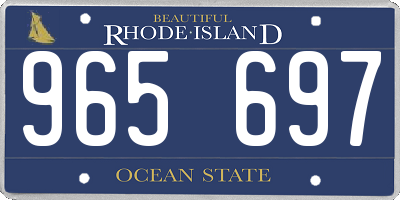 RI license plate 965697