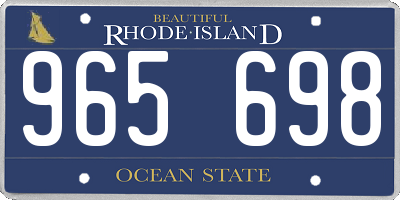 RI license plate 965698