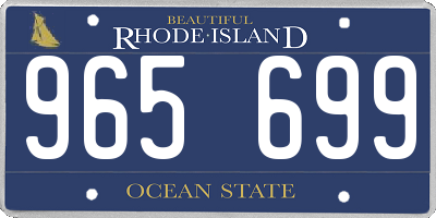 RI license plate 965699