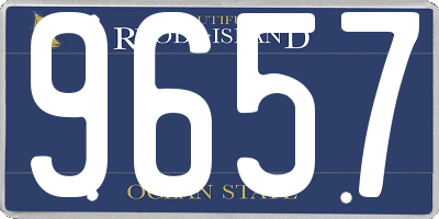 RI license plate 9657