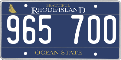 RI license plate 965700