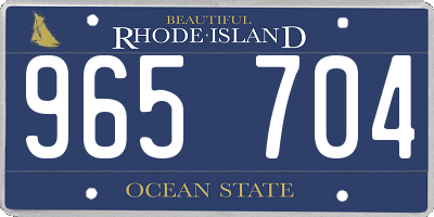 RI license plate 965704