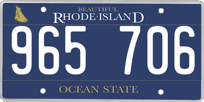 RI license plate 965706
