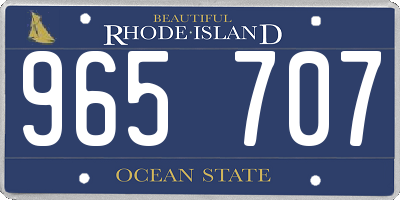 RI license plate 965707