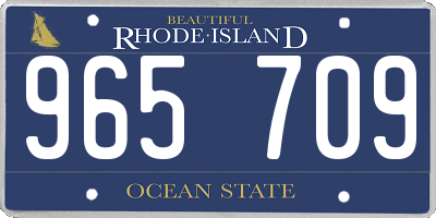 RI license plate 965709