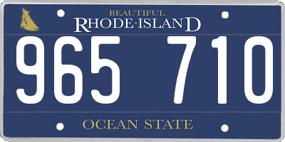 RI license plate 965710