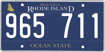 RI license plate 965711