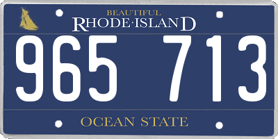 RI license plate 965713