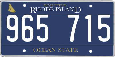 RI license plate 965715