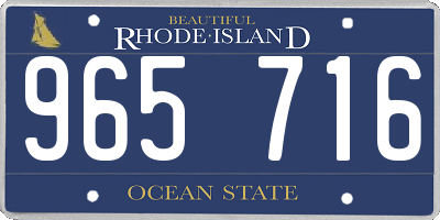 RI license plate 965716