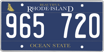 RI license plate 965720