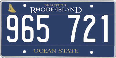 RI license plate 965721