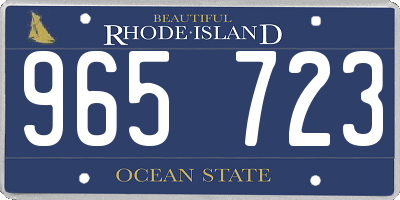 RI license plate 965723