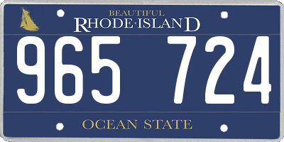 RI license plate 965724