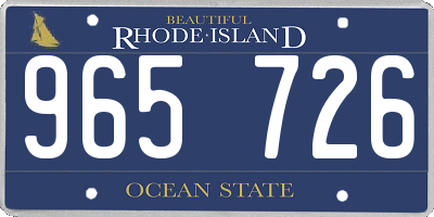 RI license plate 965726
