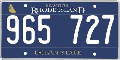 RI license plate 965727