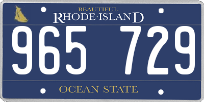 RI license plate 965729