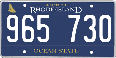 RI license plate 965730