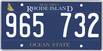 RI license plate 965732