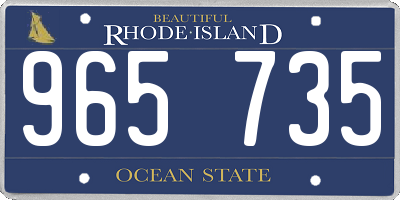 RI license plate 965735