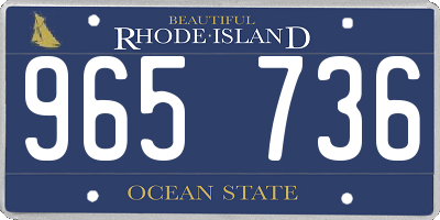 RI license plate 965736