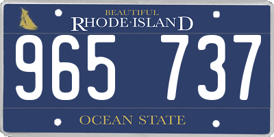 RI license plate 965737