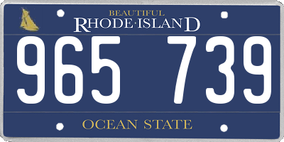 RI license plate 965739