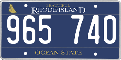 RI license plate 965740