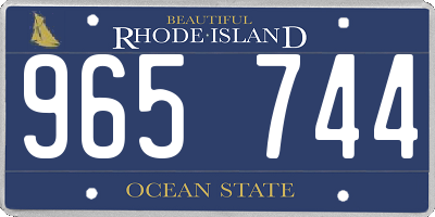 RI license plate 965744