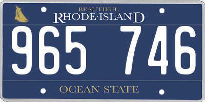 RI license plate 965746