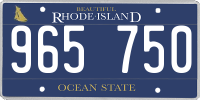 RI license plate 965750