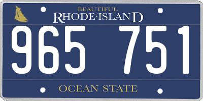 RI license plate 965751