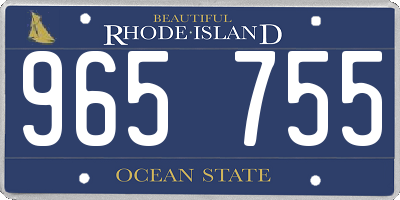 RI license plate 965755