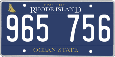 RI license plate 965756