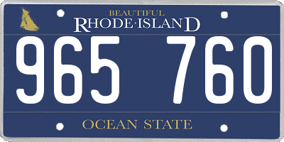 RI license plate 965760