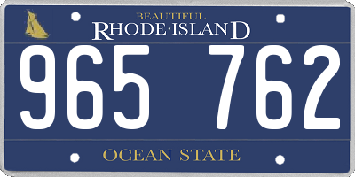 RI license plate 965762