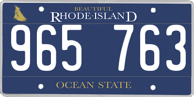 RI license plate 965763