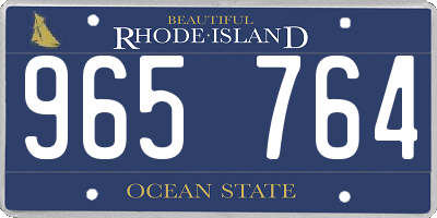 RI license plate 965764