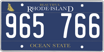 RI license plate 965766